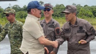 Kejari Barito Utara Kawal Pengamanan Kunker Menhan dan Kejagung di Tambang Ilegal PT AKT