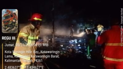 Kebakaran Hanguskan Kantor Ponpes Al-Huda Kotawaringin Lama, Damkar Bergerak Cepat Padamkan Api