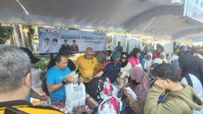 Kapolda Kalsel Pimpin Jalan Santai CFD, Pasar Murah dan 25 Stan UMKM Gratis Diserbu Warga