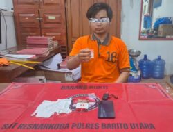 Komitmen Polres Barito Utara Berantas Narkoba, Seorang Pemuda Siap Edarkan Sabu di Muara Teweh Berhasil Diringkus