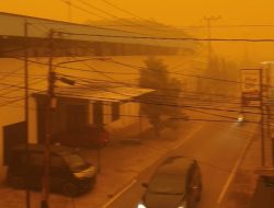 Langit Muara Teweh Menguning, Warga Curhat Sudah Kangen Matahari Terbit dan Cuaca Cerah