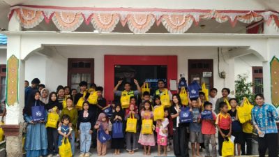 PAMA BEKB Berbagi, Santuni 66 Anak Yatim di Desa Benangin